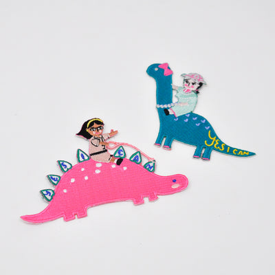 She-Rex Patch Bundle (Stegosaurus + Brontosaurus) - My-Tee Girls